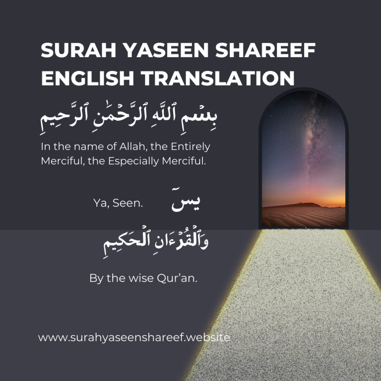 Surah Yaseen With English Translation