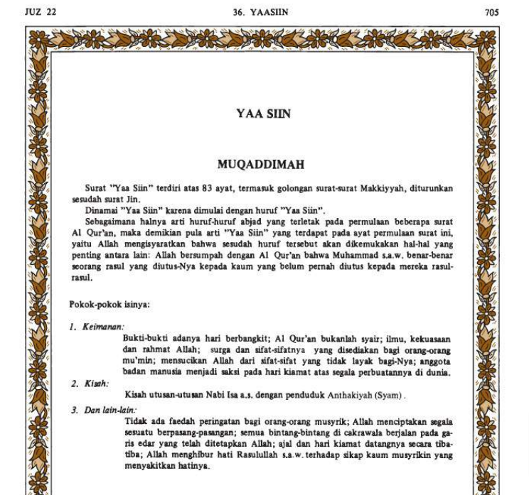 Surah Yaseen in Bahasa Indonesia Teks, Terjemahan & PDF Download